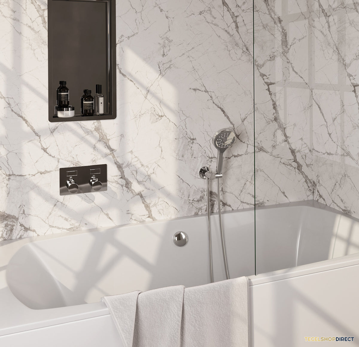 Inbouwthermostaat set Brauer Chrome Edition Met Drukknoppen Incl Baduitloop en Afvoer Chroom (Keuze Handdouche) – afbeelding 2