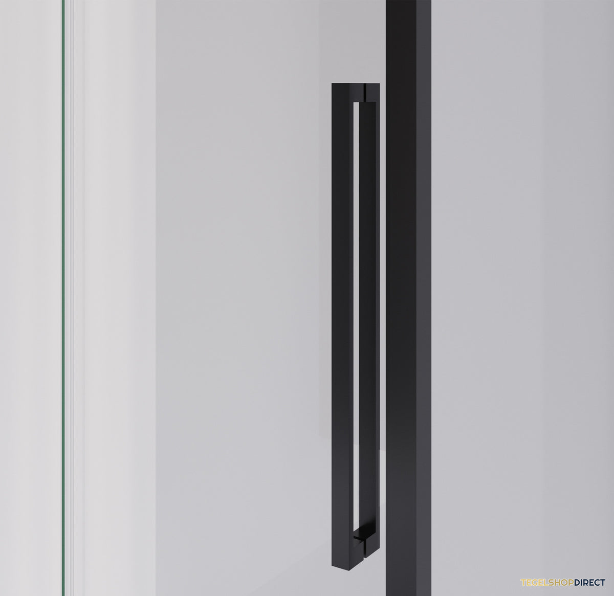 BRAUER Season douchecabine model B met schuifdeur helder glas 100x80x200 omkeerbaar incl. glascoating Season-Mat Zwart – afbeelding 3