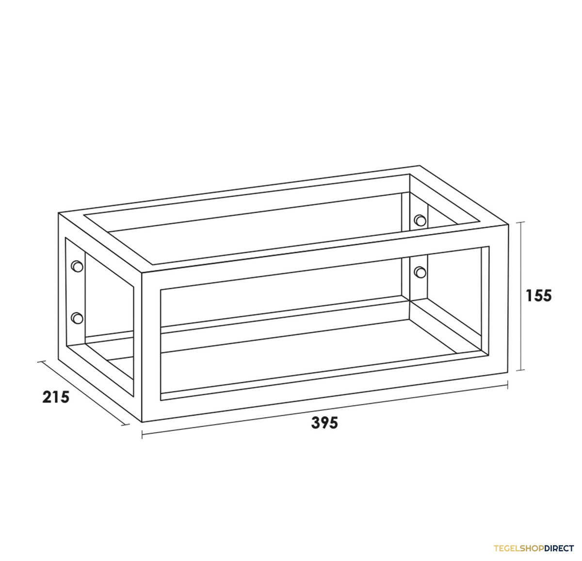 Fonteinset Brauer Brushed Edition 40x22cm Wit Incl. Toebehoren en Frame Geborsteld RVS PVD – afbeelding 4