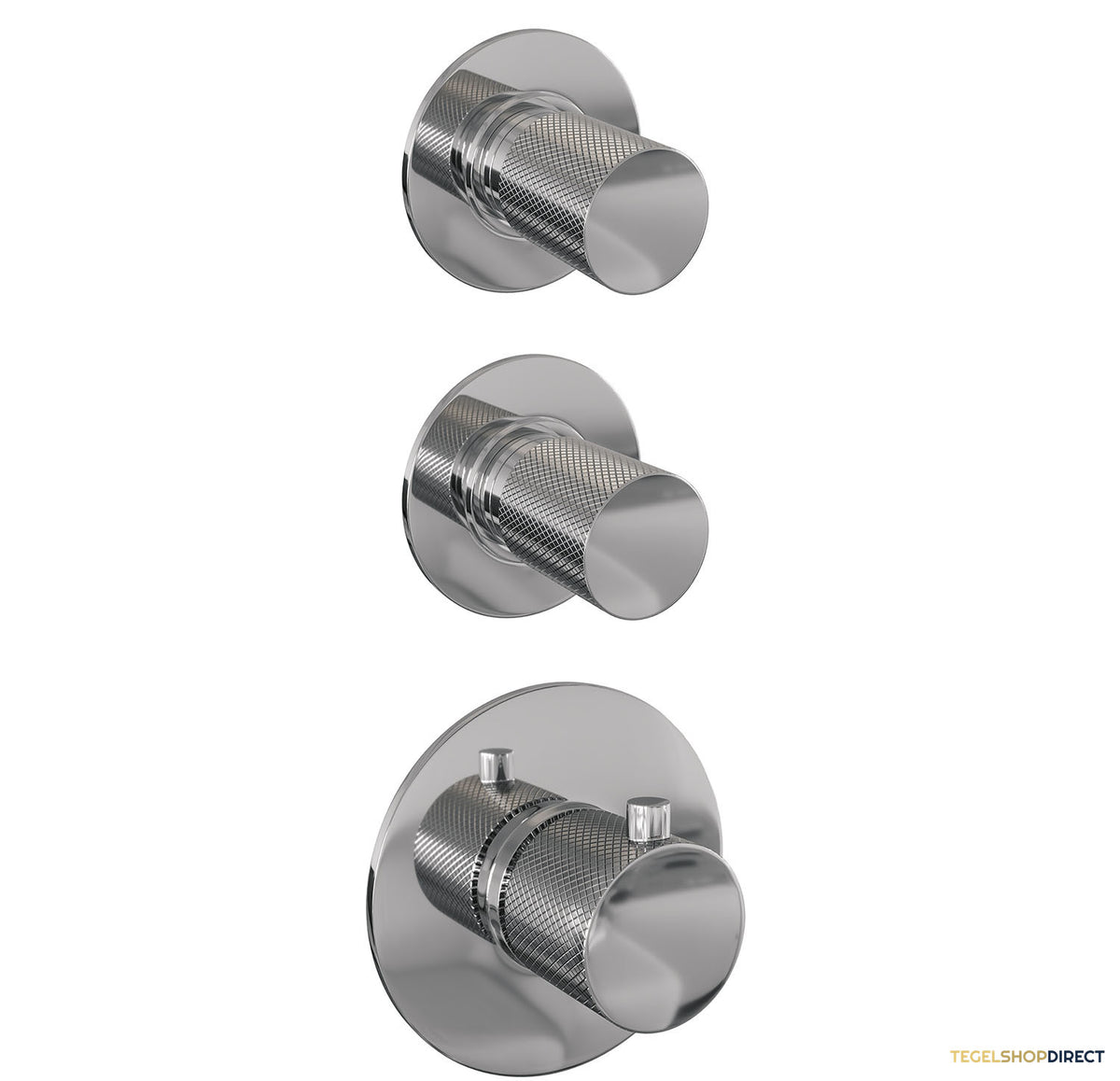 Regendoucheset Inbouw Brauer Chrome Carving Thermostatisch 20cm met Gebogen Wandarm, Glijstang en Handdouche Staaf Losse Stopkranen Chroom – afbeelding 5
