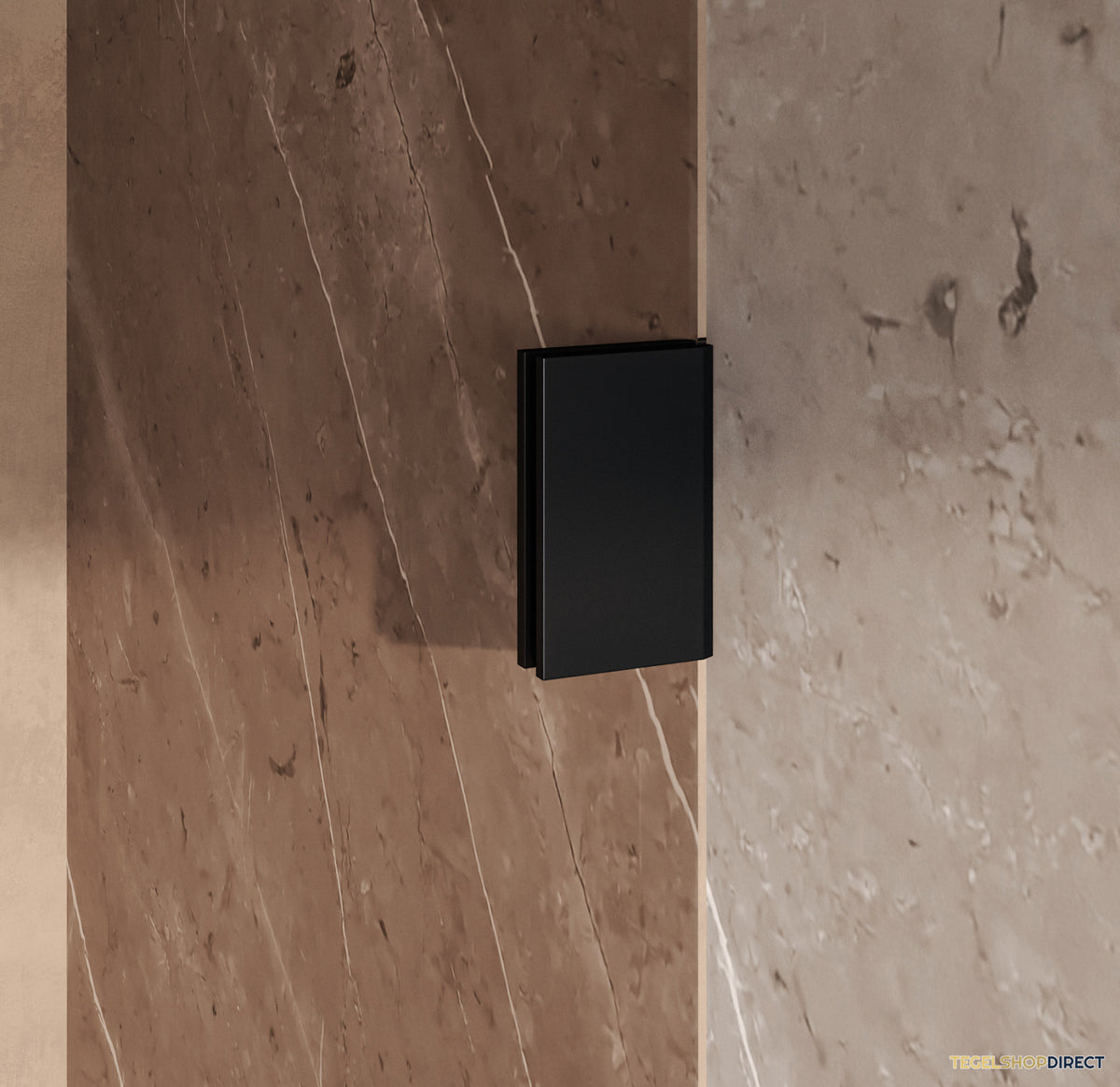BRAUER Void Badwand 80x140 Brons Glas Incl. Glascoating Mat Zwart – afbeelding 3