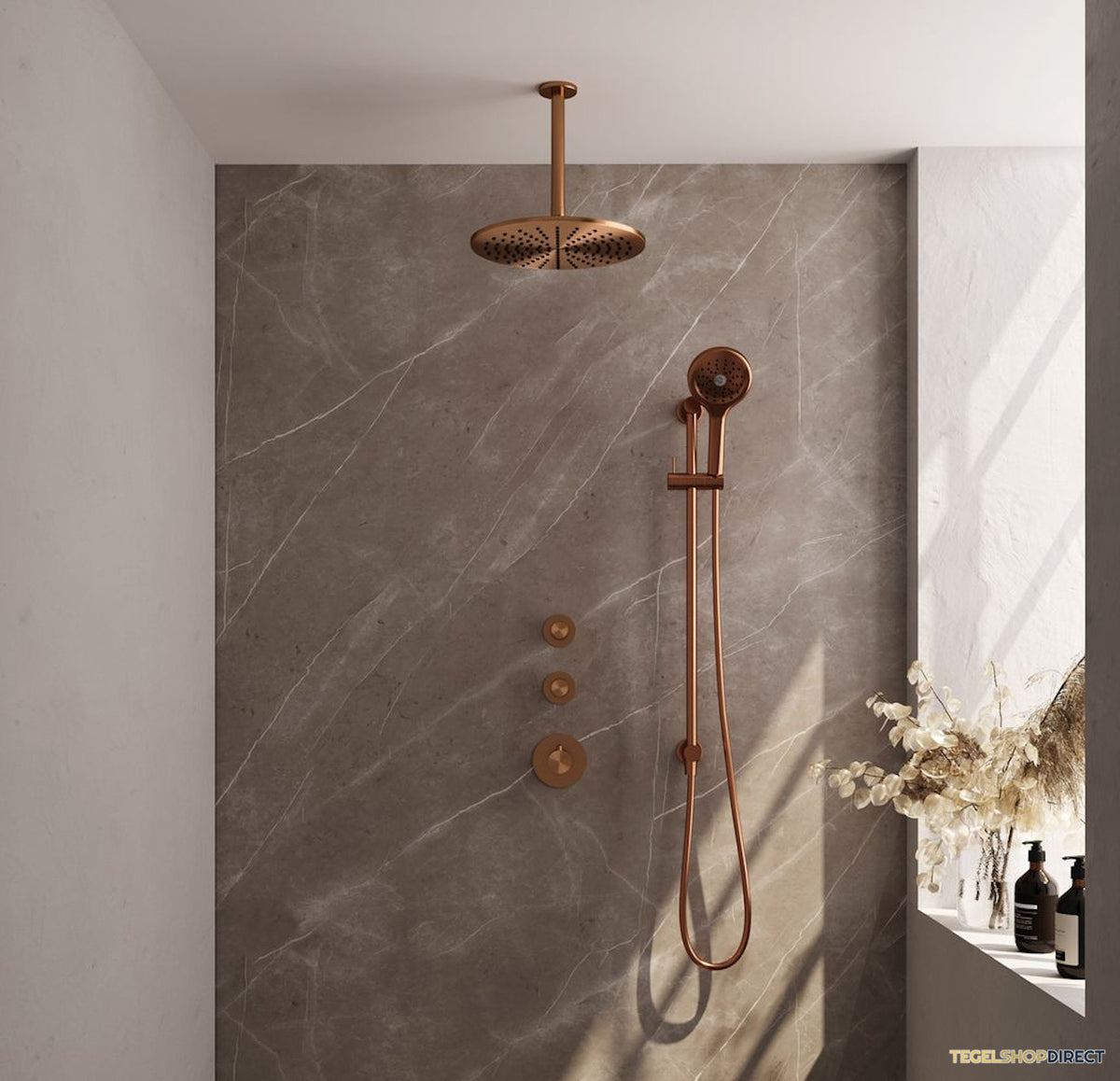 Thermostatische Inbouwdoucheset Brauer Copper Edition Omstelknoppen (Alle Opties) – afbeelding 2