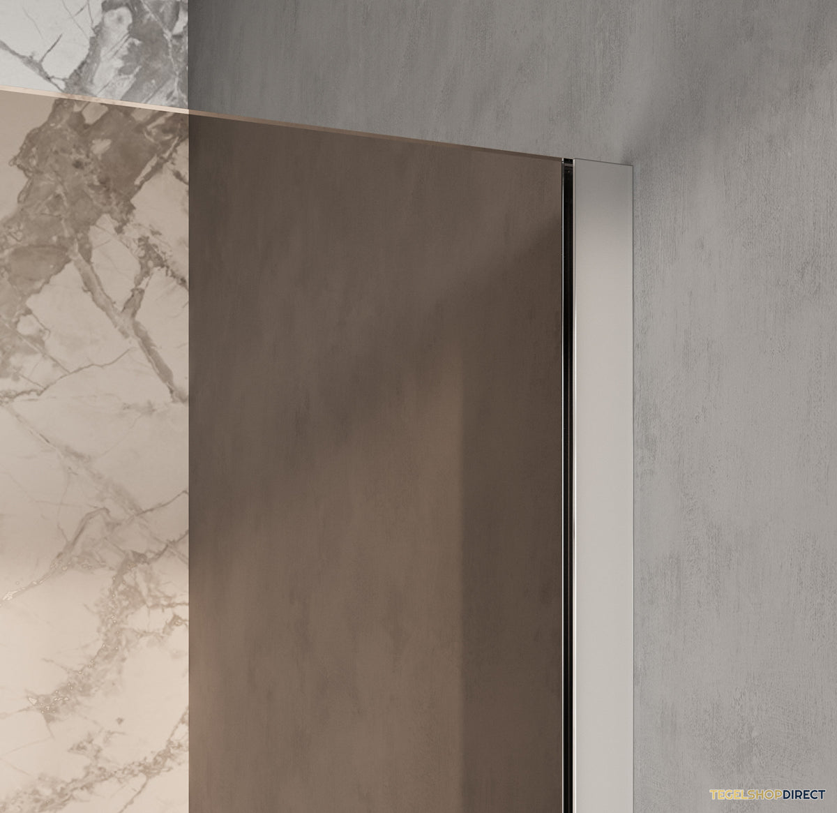 BRAUER Oblivion Badwand 80x140 Brons Glas Incl. Glascoating Chroom – afbeelding 4