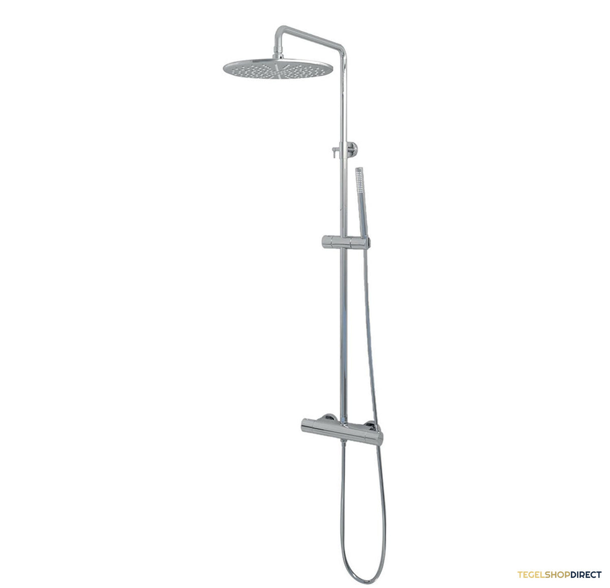 Opbouw Regendoucheset Brauer Chrome Edition Thermostatisch Met Hoofddouche 30 cm Staafhanddouche Chroom – afbeelding 2