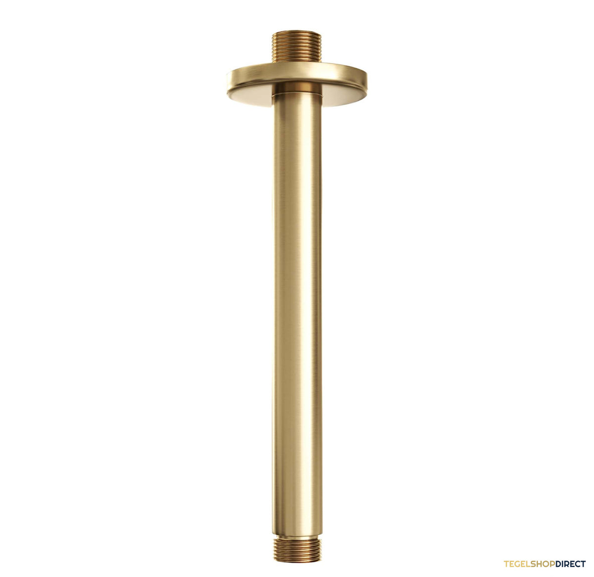 Brauer Stripe thermostatische inbouw regendouche 3-weg rond SET 39 met 25 cm douchekop en plafondarm en staaf handdouche en doucheslang en wandaansluitbocht goud geborsteld PVD – afbeelding 6