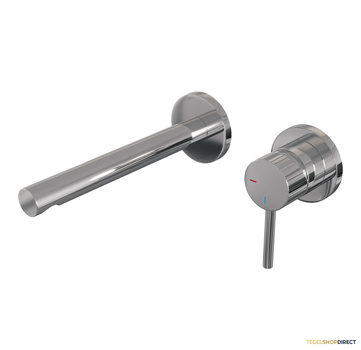 Brauer Stripe inbouw wastafelmengkraan met rechte uitloop en rozetten model A1 chroom