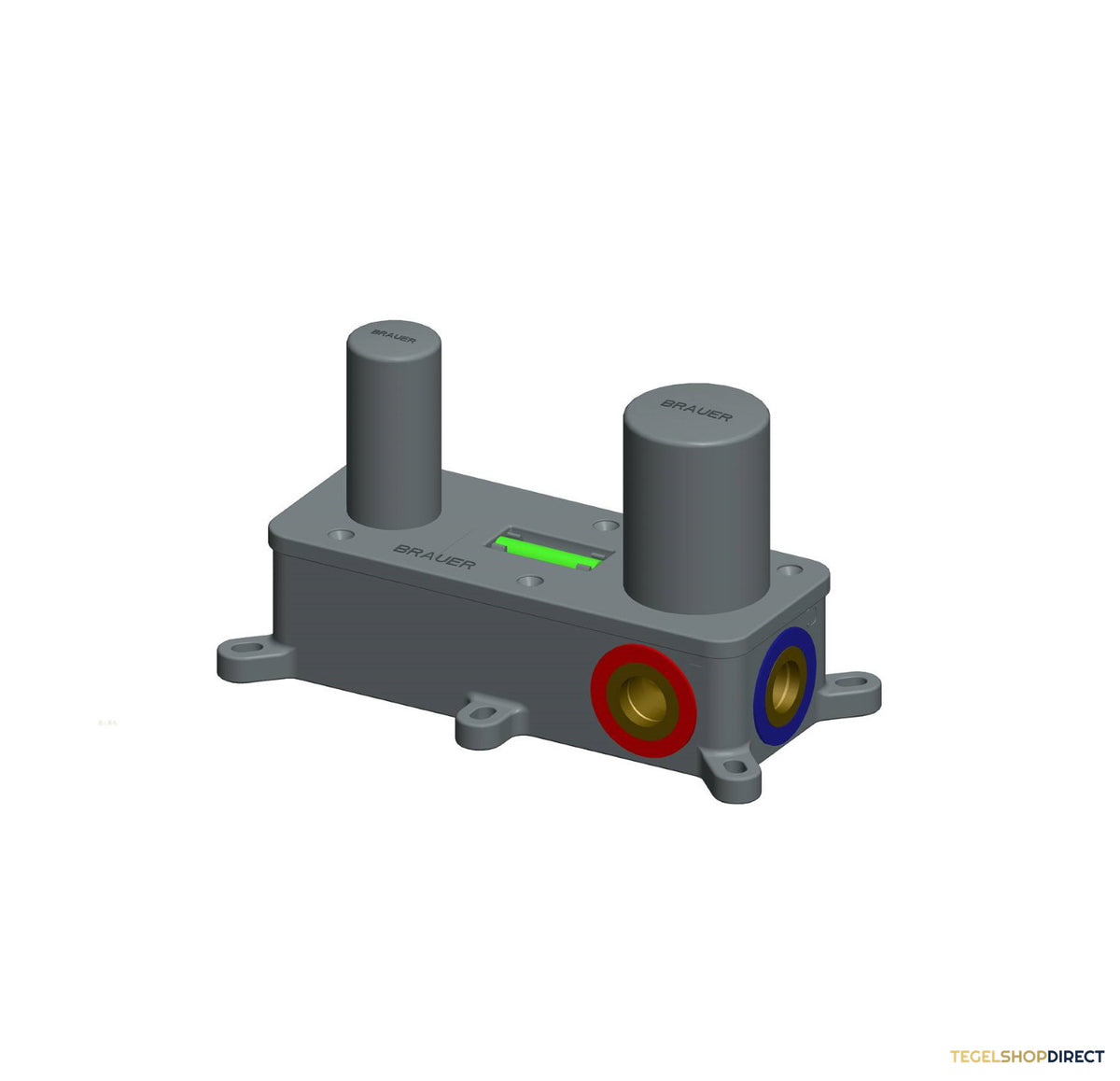 Inbouw Wastafelmengkraan Brauer Copper Edition Coldstart Rechte Uitloop Halfronde Hendel Rechts Geborsteld Koper PVD Met Afdekplaat – afbeelding 3