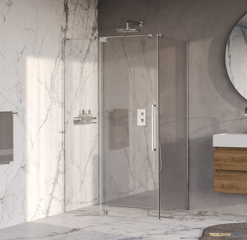BRAUER Stellar douchecabine met draaideur helder glas 120x80x200 omkeerbaar incl. glascoating chroom