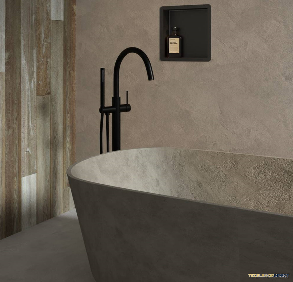 Vrijstaande Badkraan Brauer Black Met Handdouche Staafmodel Mat Zwart – afbeelding 2