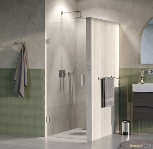 BRAUER Void nisdeur helder glas 70x200 omkeerbaar incl. glascoating PVD RVS-kleurig geborsteld