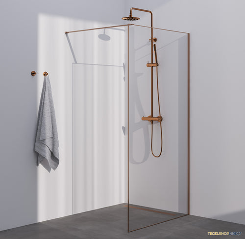 BRAUER Season inloopdouche model D helder glas 120x200 incl. glascoating Season-Koper