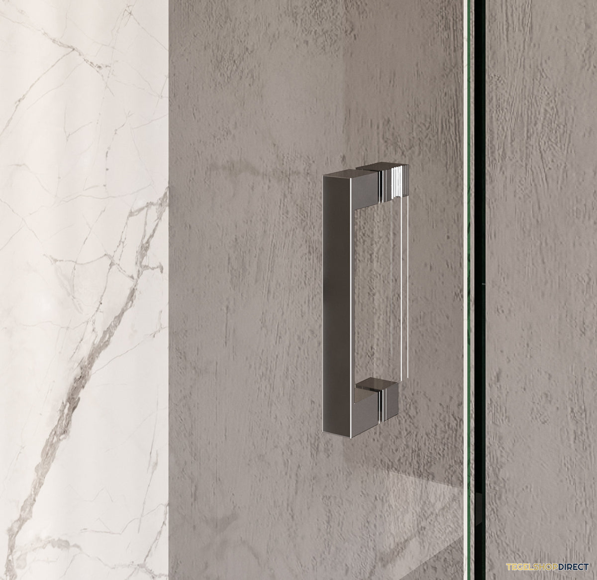 BRAUER Void nisdeur 2-delig helder glas 150x200 omkeerbaar met draaideur 70 aan glas incl. glascoating chroom – afbeelding 5