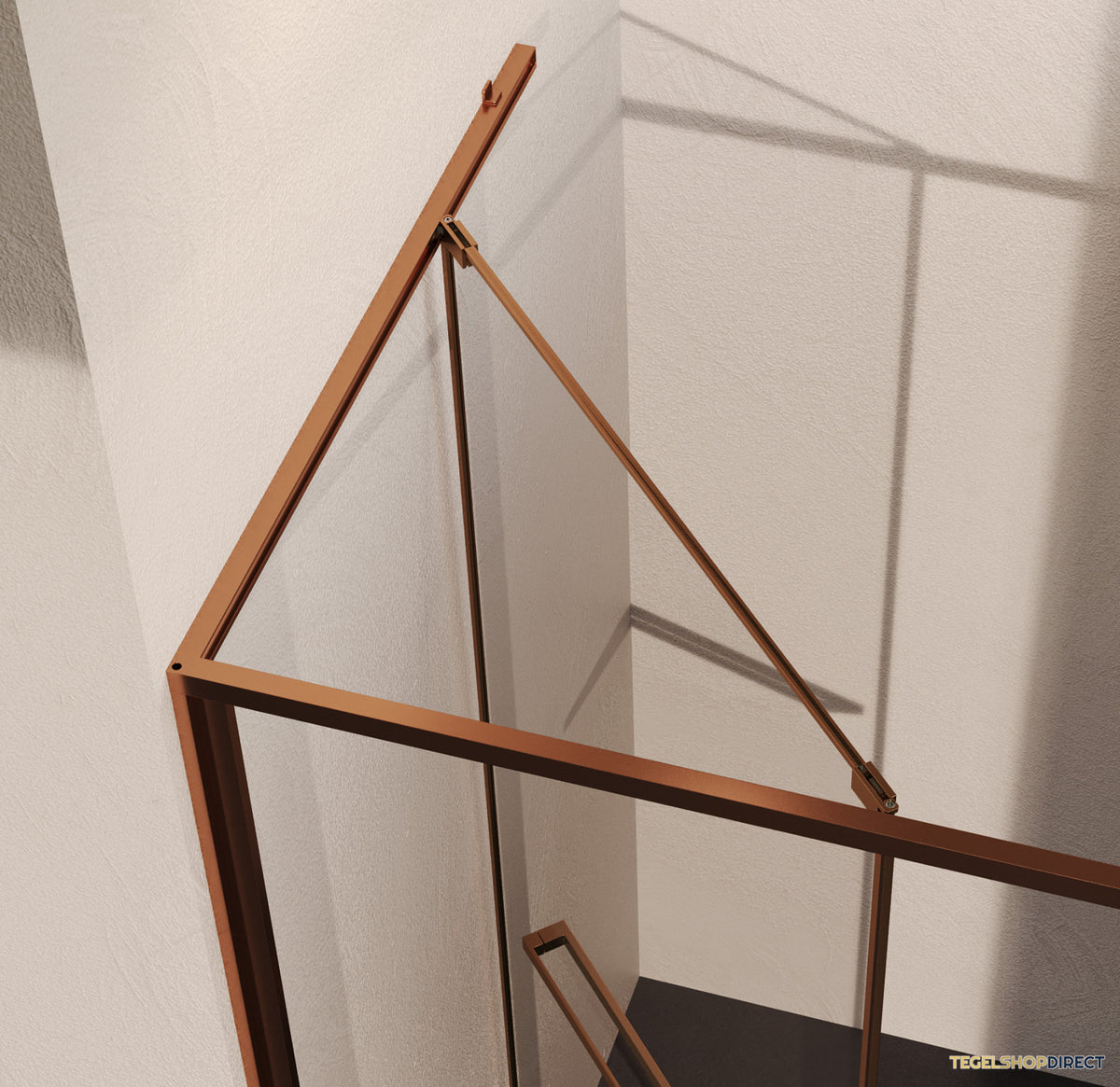 BRAUER Luminis Nisdeur Naar Binnen Draaiend 90x200 Omkeerbaar Helder Glas Incl. Glascoating PVD Koper Geborsteld – afbeelding 5