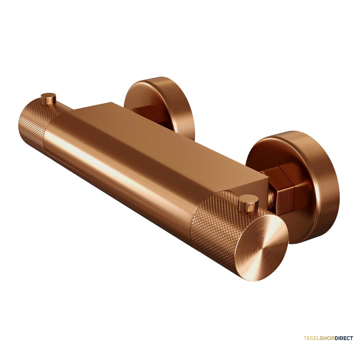 Douchekraanset Brauer Copper Carving Opbouw Met Glijstang En Ronde Handdouche Geborsteld Koper – afbeelding 4