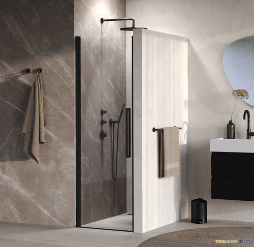 BRAUER Cosmic Nisdeur Draaiend 80x200 Omkeerbaar Helder Glas Incl. Glascoating Mat Zwart