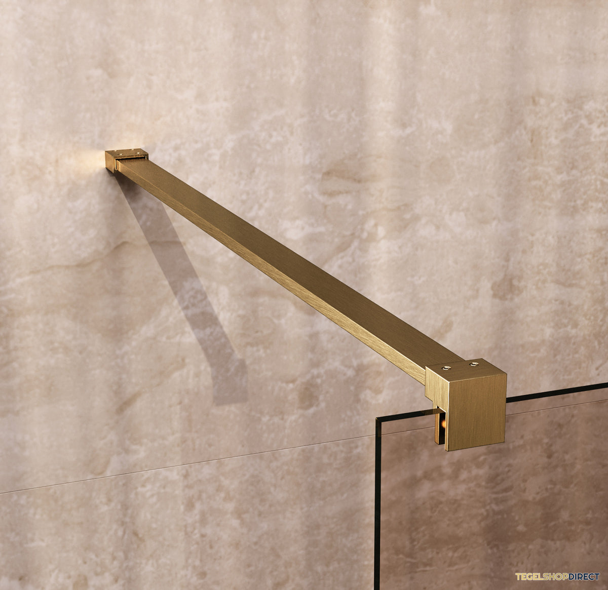 BRAUER Void Badwand 80x140 Brons Glas Incl. Glascoating PVD Goud Geborsteld – afbeelding 4