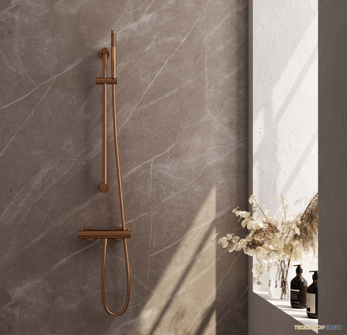 Douchekraan Opbouw Brauer Copper Edition Met Glijstang Geborsteld Koper (Keuze Handdouche)