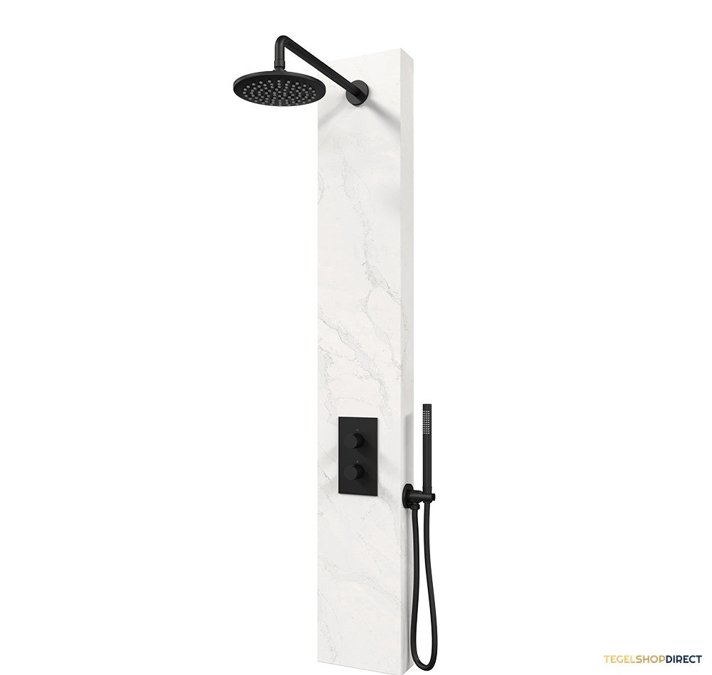 Thermostatisch Douchepaneel Brauer Black Edition 2-weg Calacatta Black SET 01