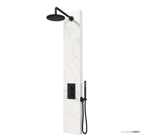 Thermostatisch Douchepaneel Brauer Black Edition 2-weg Calacatta Black SET 01