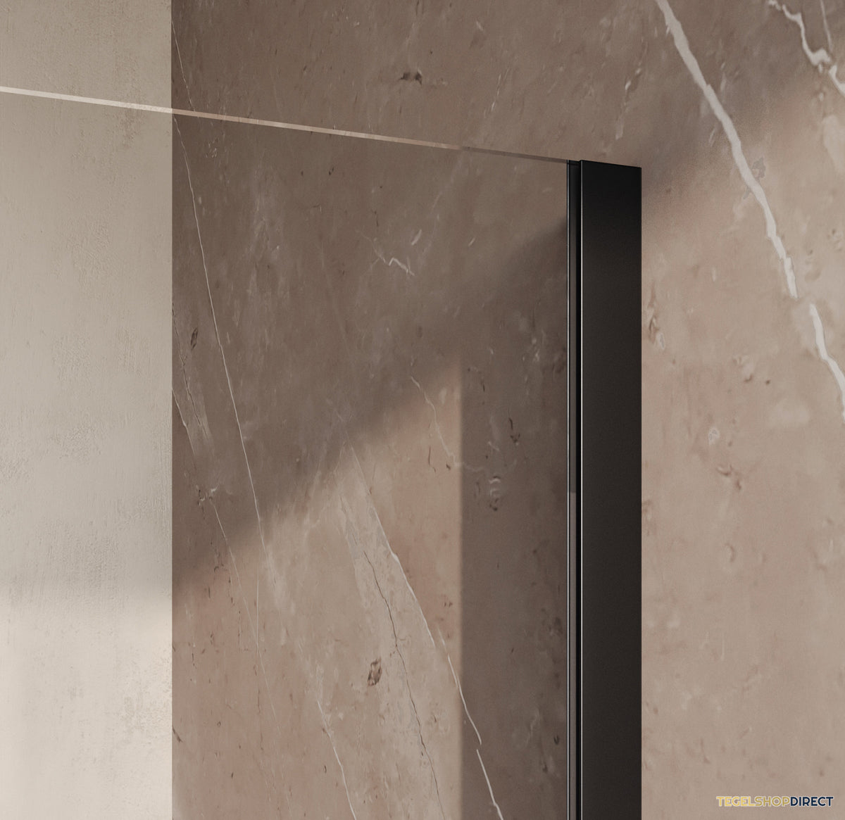 BRAUER Oblivion Badwand 80x140 Helder Glas Incl. Glascoating Mat Zwart – afbeelding 3