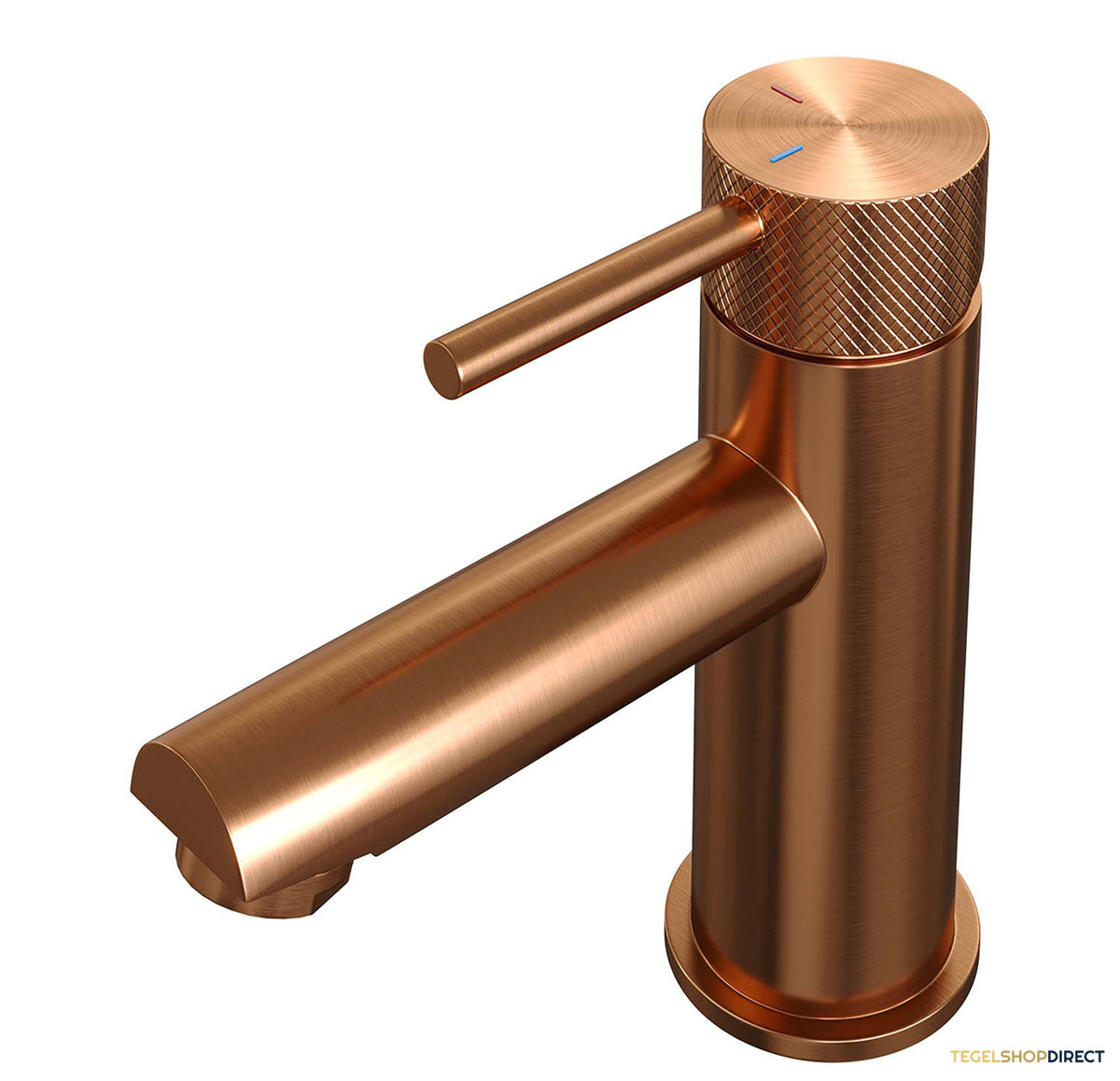 Wastafelmengkraan Brauer Copper Carving Coldstart Opbouw Laag Ronde Hendel Geborsteld Koper PVD PVD