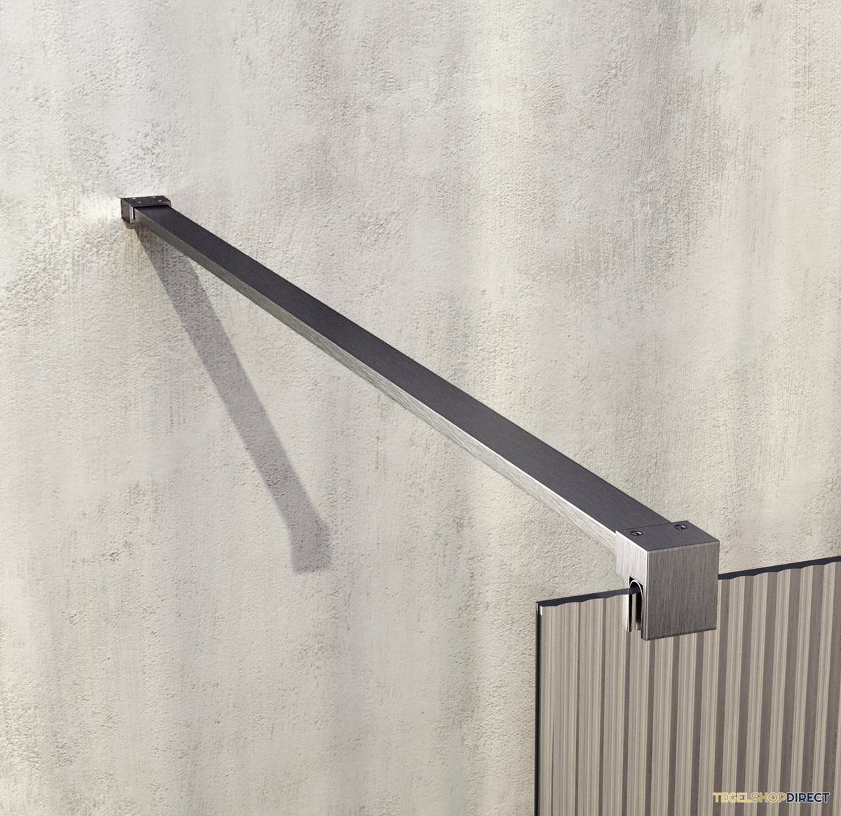 BRAUER Oblivion Flow inloopdouche helder ribbelglas 90x200 incl. glascoating Geborsteld RVS PVD – afbeelding 4