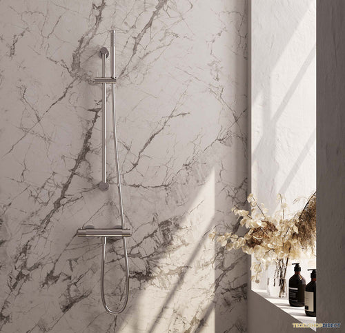 Douchekraanset Brauer Chrome Carving Opbouw Met Glijstang En Staafhanddouche Chroom