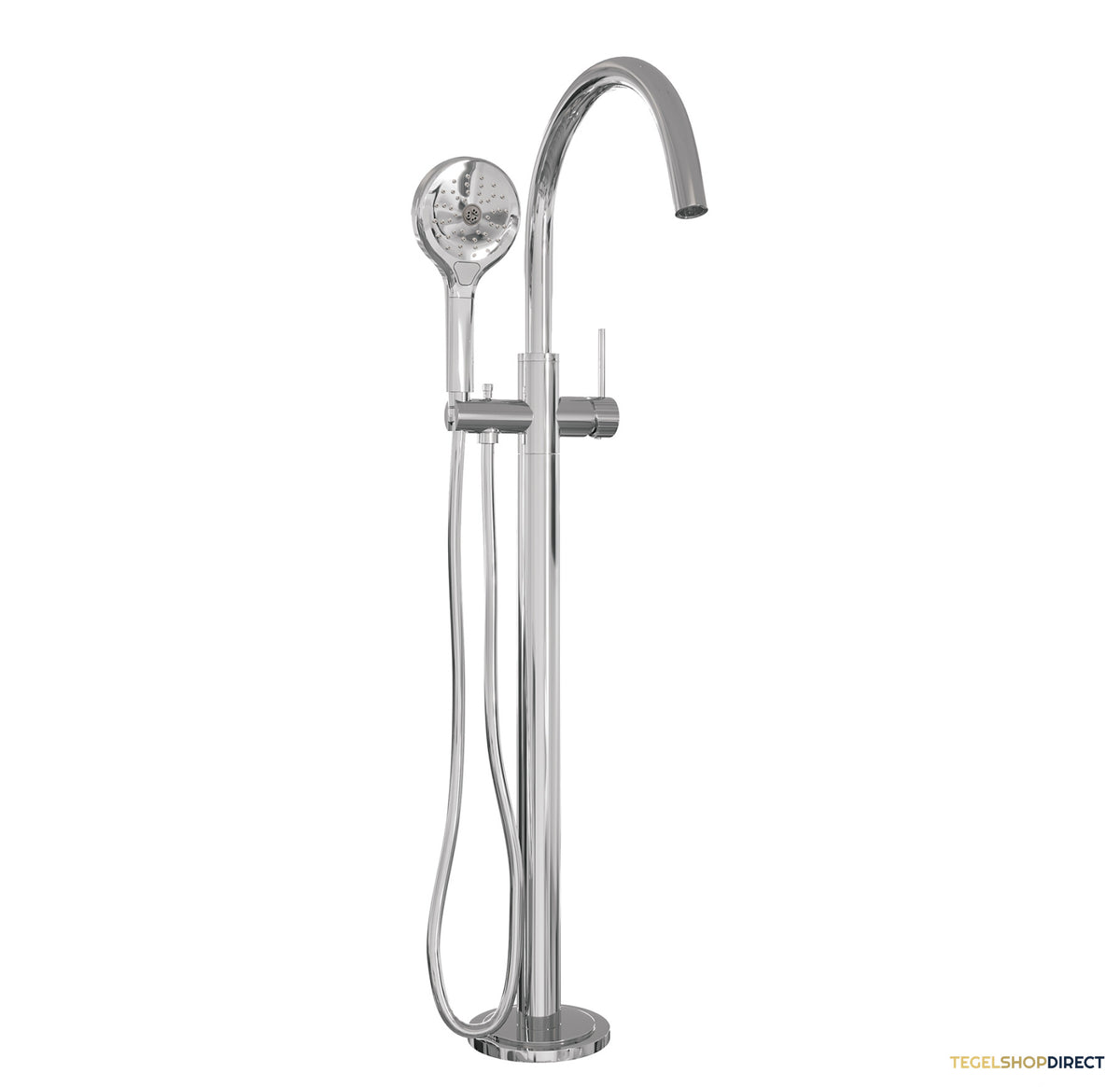 Brauer Stripe vrijstaande badmengkraan SET 02 met 3-standen handdouche en doucheslang chroom – afbeelding 2