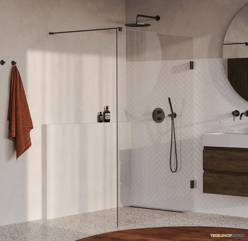 BRAUER Void inloopdouche helder glas 140x200 incl. glascoating PVD gunmetal geborsteld
