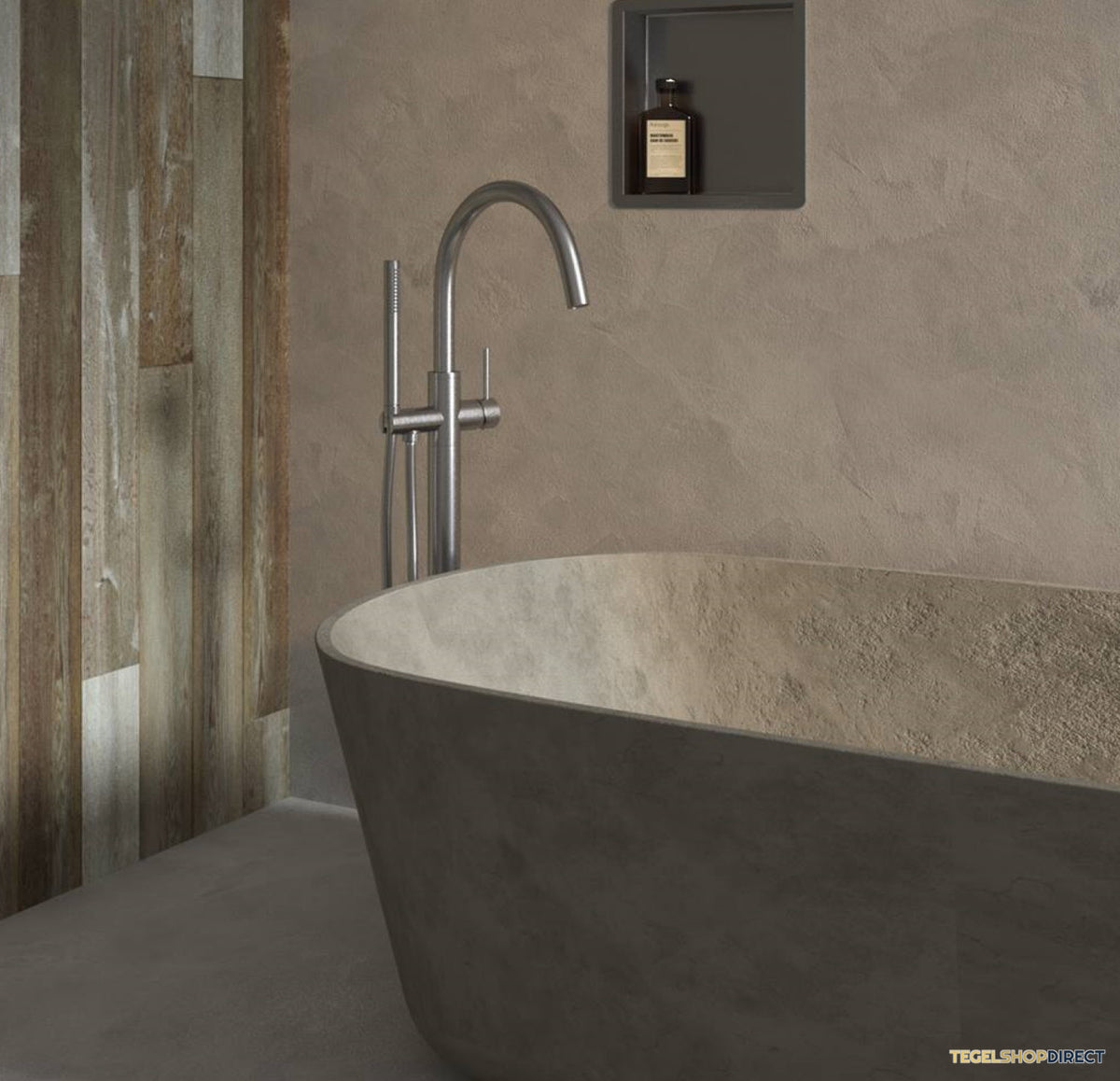 Vrijstaande Badkraan Brauer Brushed Met Handdouche Staafmodel Geborsteld RVS – afbeelding 2
