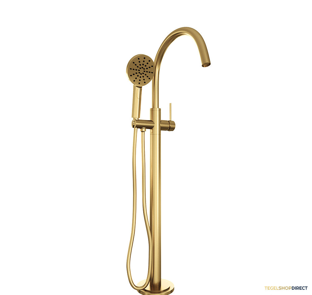 Badkraan Vrijstaand Brauer Gold Edition met Handdouche 3-Standen Geborsteld Goud