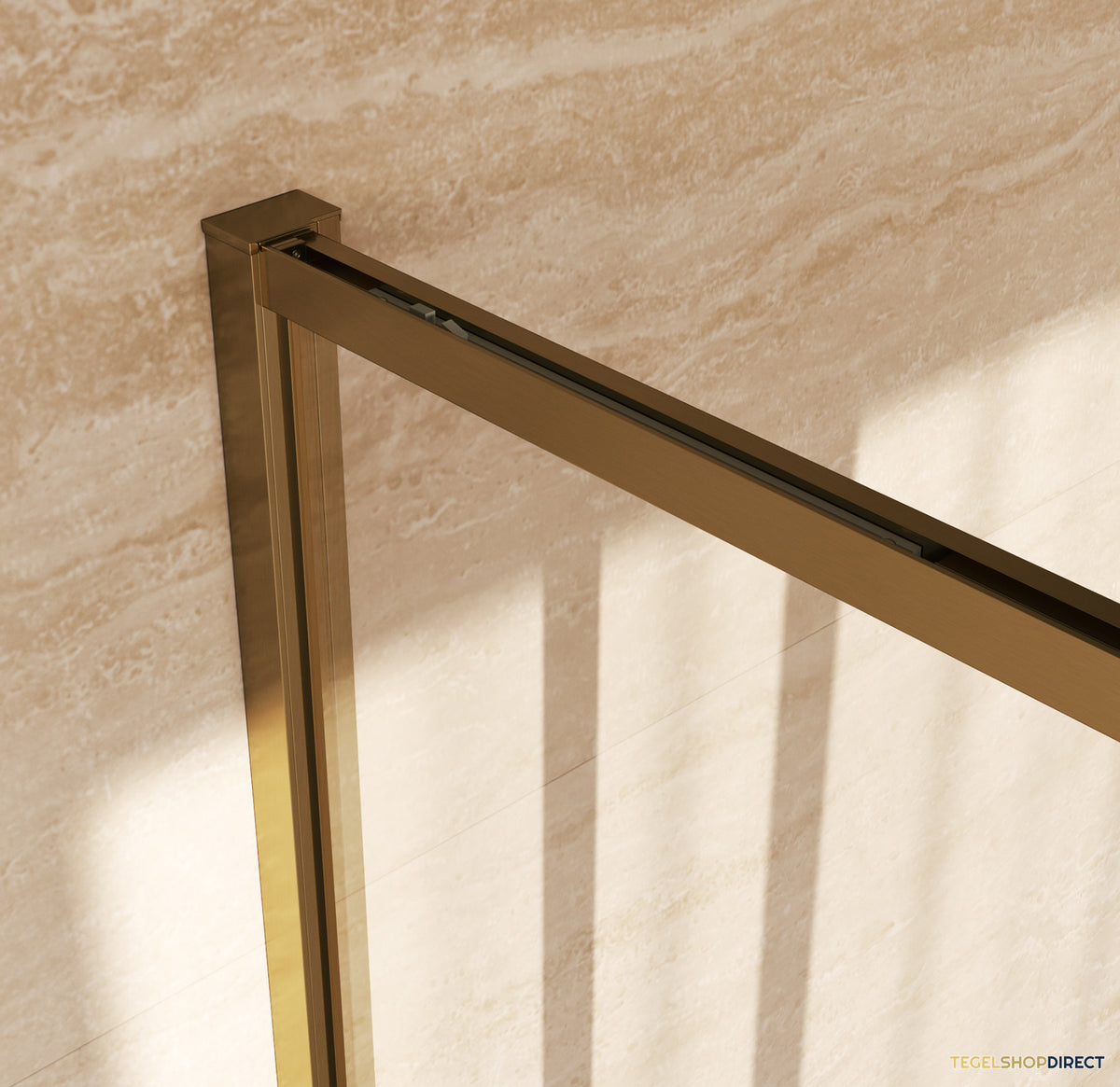 BRAUER Galactic Douchecabine Met Schuifdeur 120x90x200 Omkeerbaar Helder Glas Incl. Glascoating PVD Goud Geborsteld – afbeelding 3