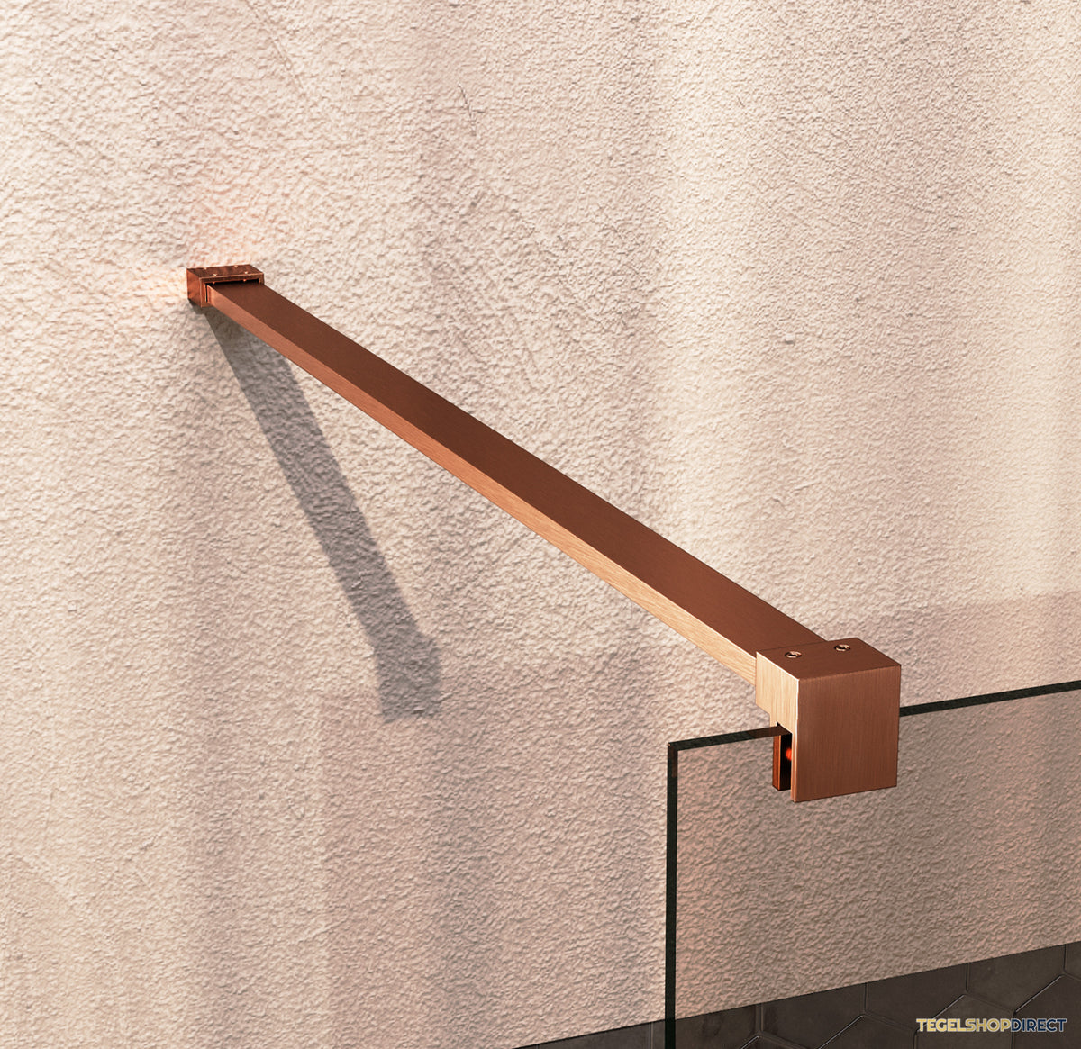 BRAUER Void Badwand 80x140 Brons Glas Incl. Glascoating PVD Koper Geborsteld – afbeelding 4