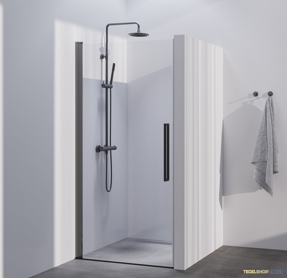 BRAUER Season nisdeur model A met draaideur helder glas 70x200 omkeerbaar incl. glascoating Season-Gunmetal