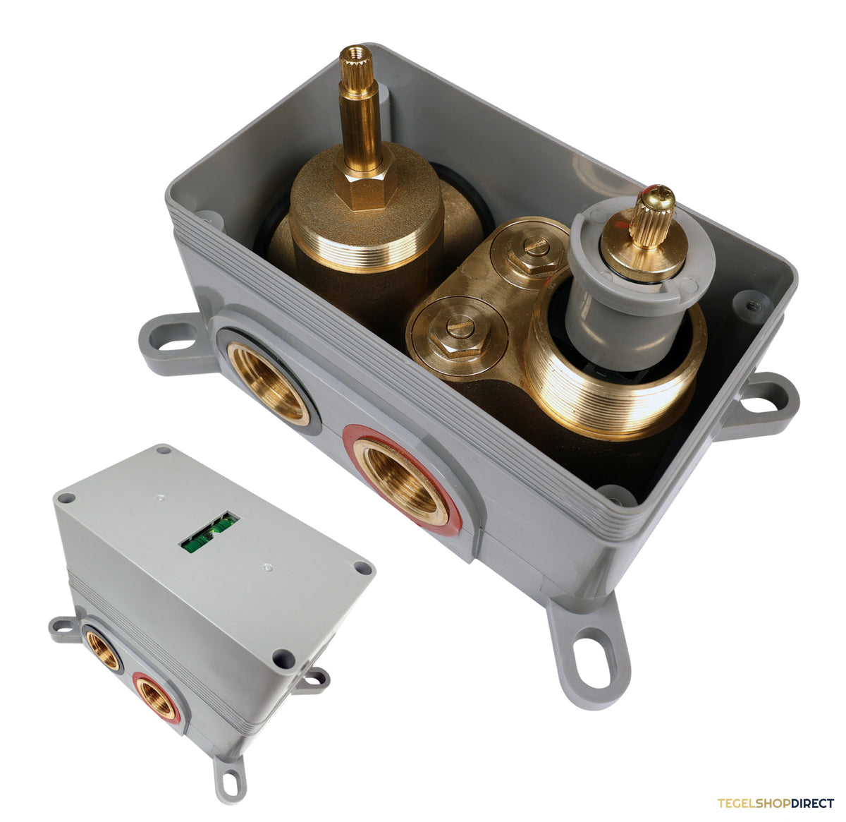 Brauer Stripe thermostatische inbouw regendouche 3-weg rond SET 42 met 25 cm douchekop en plafondarm en 3-standen handdouche en doucheslang en wandaansluitbocht goud geborsteld PVD – afbeelding 5