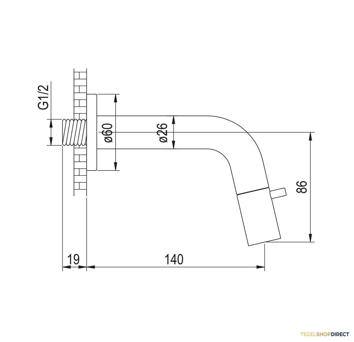Fonteinkraan Brauer Copper Edition Inbouw 14 Cm Koper Geborsteld PVD – afbeelding 3