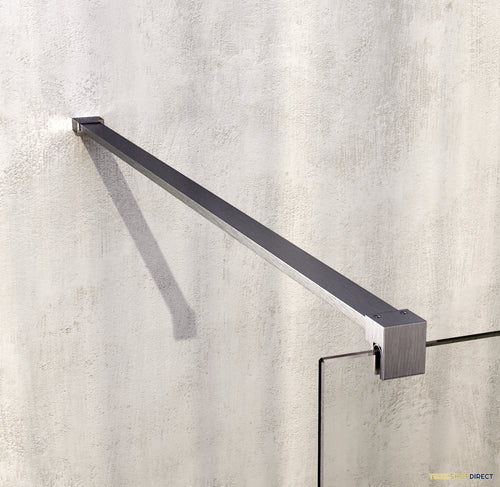 BRAUER Stabilisatiestang zonder glasdeel, wanddeel en T-koppelstuk PVD RVS-kleurig geborsteld