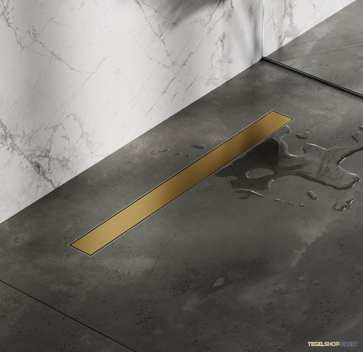 Tegelinlegrooster Brauer Gold Edition Omkeerbaar tbv Douchegoot STD/W/PS 70x7 cm Inclusief Afstandhouders – afbeelding 2