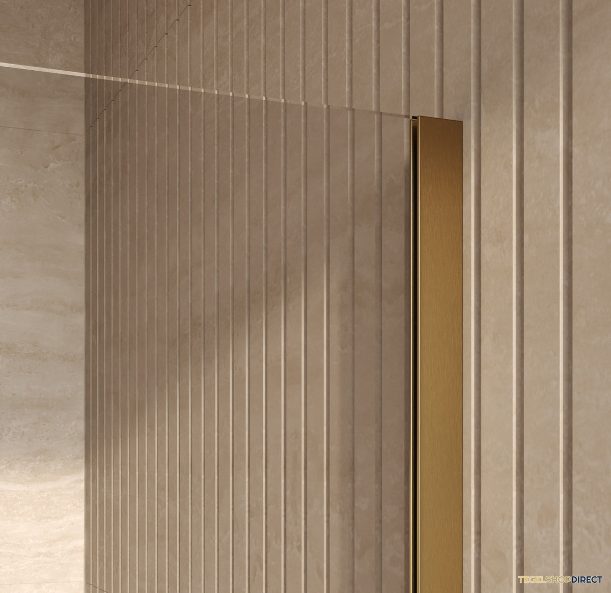 BRAUER Stellar nisdeur 2-delig draaiend helder glas 120x200 omkeerbaar incl. glascoating PVD goud geborsteld – afbeelding 3