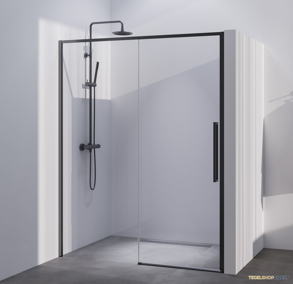 BRAUER Season nisdeur model B met schuifdeur helder glas 160x200 omkeerbaar incl. glascoating Season-Gunmetal