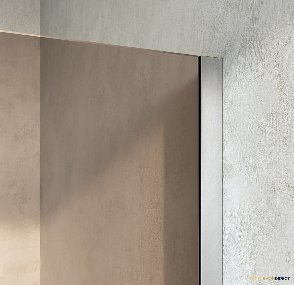 BRAUER Orion inloopdouche brons glas 90x200 incl. glascoating Geborsteld RVS PVD – afbeelding 3