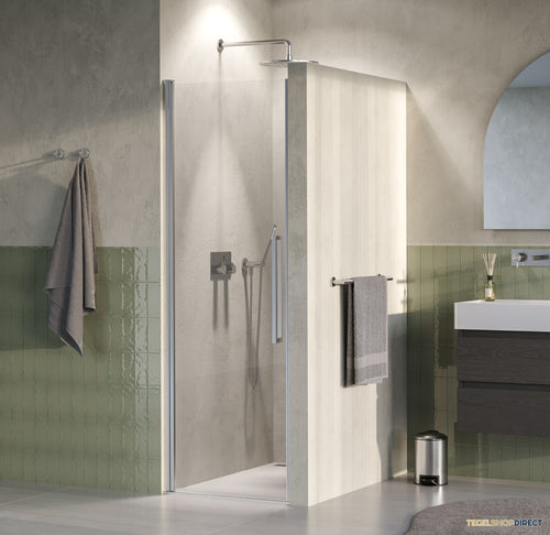 BRAUER Cosmic Nisdeur Draaiend 80x200 Omkeerbaar Helder Glas Incl. Glascoating PVD RVS-Kleurig Geborsteld