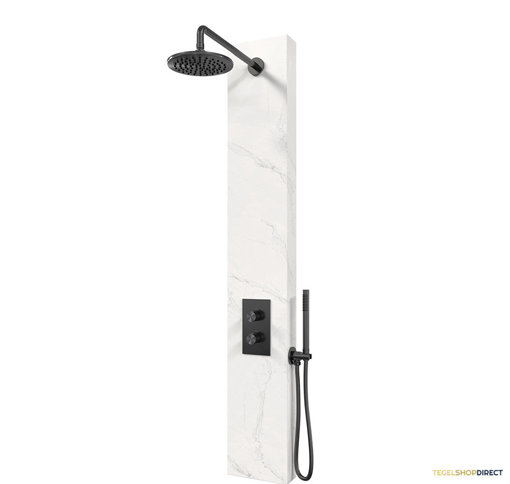Thermostatisch Douchepaneel Brauer Gunmetal Edition  2-Weg Calacatta Gunmetal SET 01