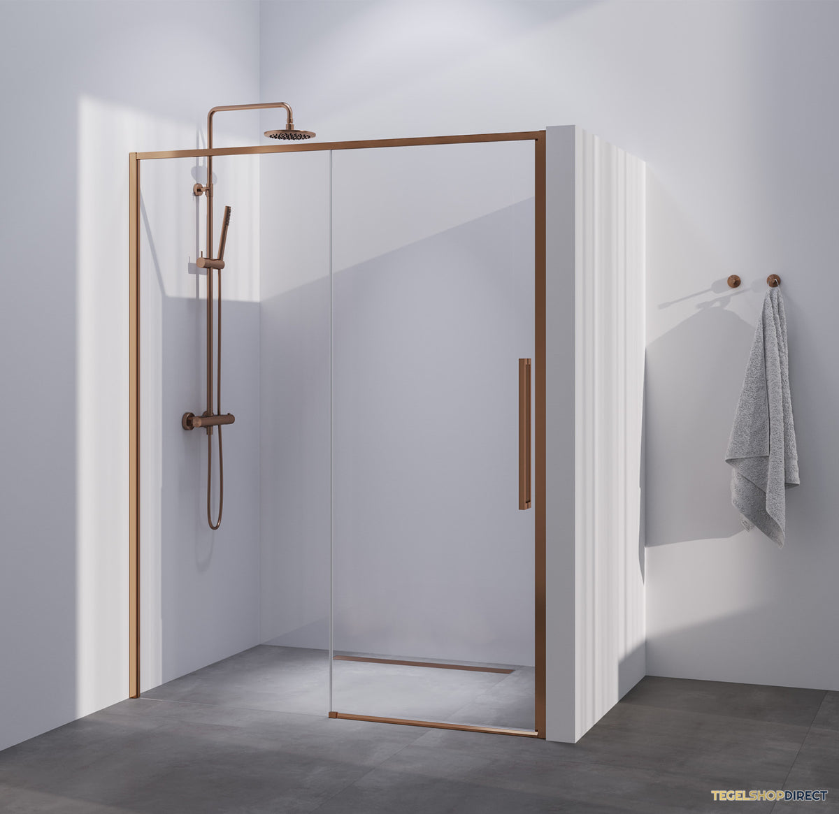 BRAUER Season nisdeur model B met schuifdeur helder glas 140x200 omkeerbaar incl. glascoating Season-Koper – afbeelding 2