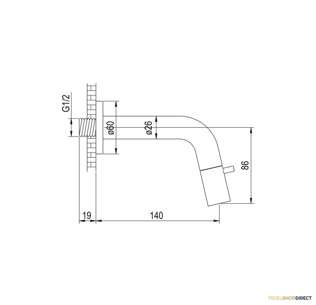 Fonteinkraan Brauer Brushed Edition Inbouw 14 Cm RVS geborsteld PVD – afbeelding 3