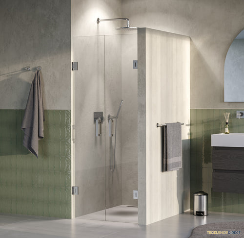 BRAUER Void pendeldeuren helder glas 60x200 incl. glascoating PVD RVS-kleurig geborsteld