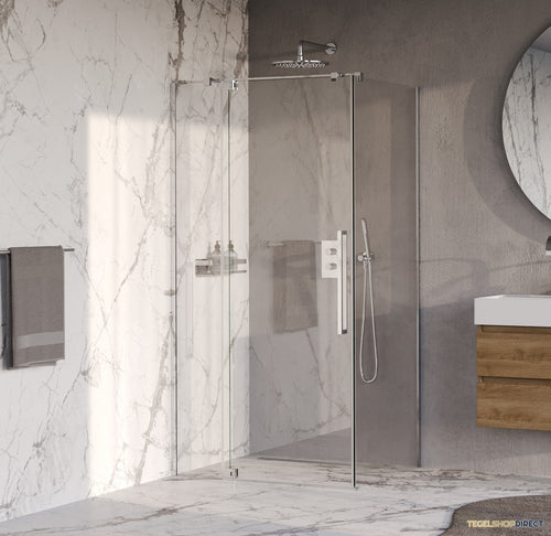 BRAUER Stellar douchecabine met draaideur helder glas 100x80x200 omkeerbaar incl. glascoating chroom