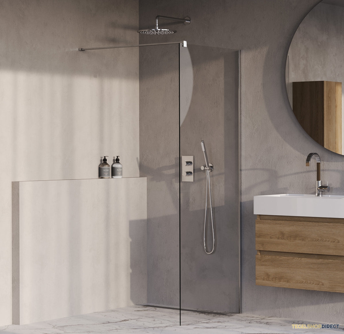 BRAUER Oblivion inloopdouche helder glas 80x200 incl. glascoating chroom