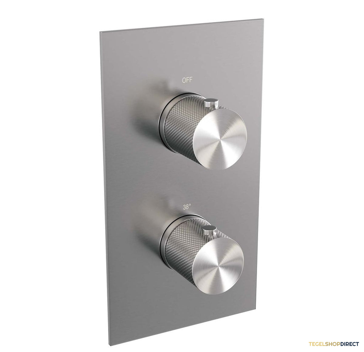 Thermostatische Inbouwdoucheset Brauer Carving Rechthoekige Afdekplaat RVS (Alle Opties) – afbeelding 3