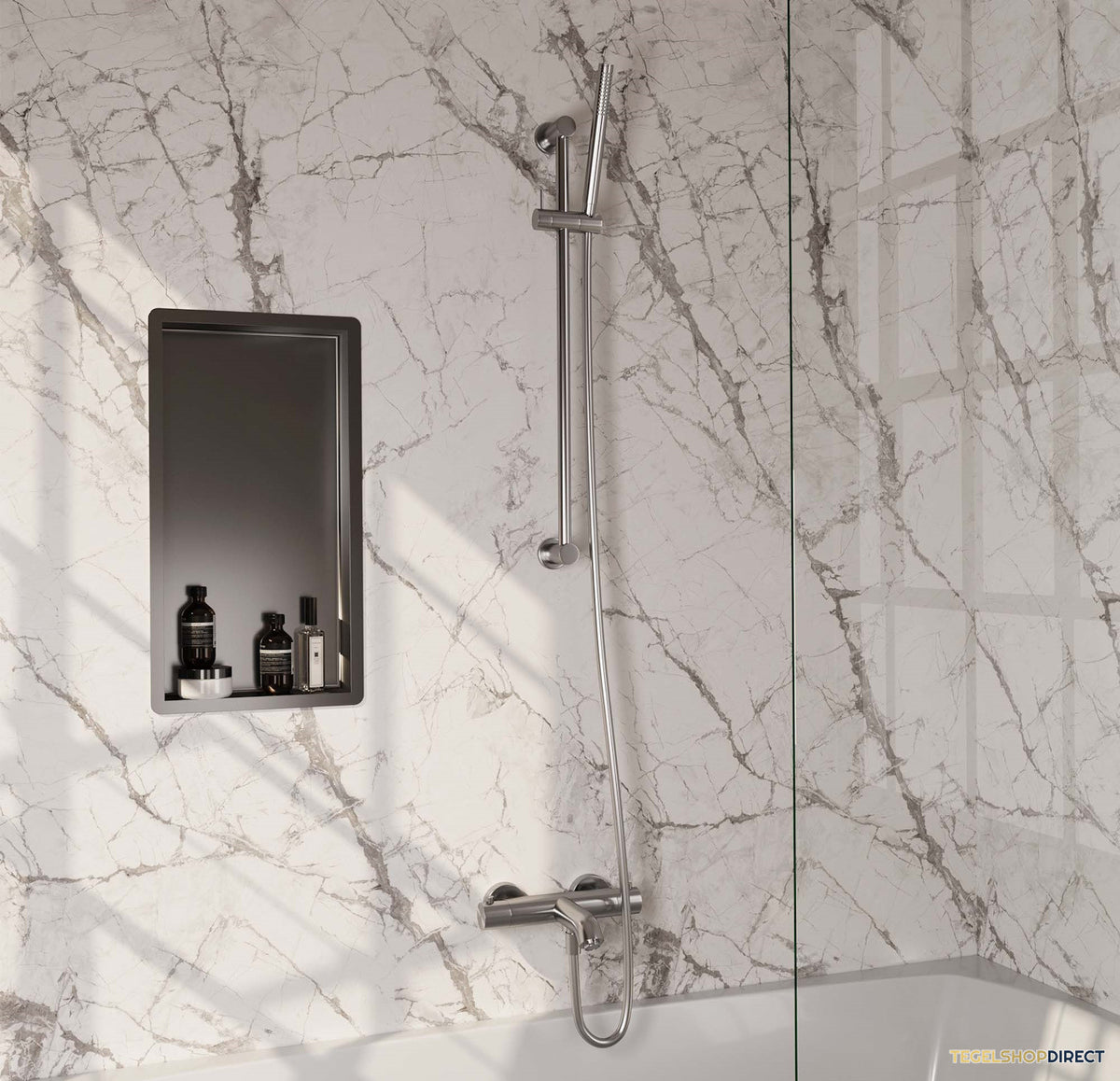 Opbouwset Bad- en Douchekraan Brauer Brushed Edition Thermostatisch Geborsteld RVS (Alle Opties)